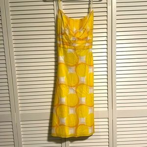 Ann Taylor dress 100% cotton, size 6, lined dress, ties in back, size zipper